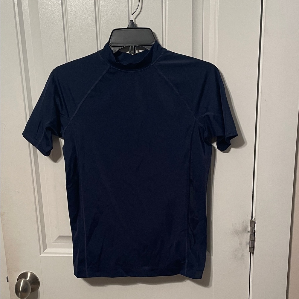 Lands' End Boy’s Navy Blue Swim Rashguard Size M 10-12